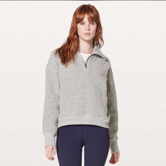 lululemon athletica Sweaters - Lululemon Stand Out Sherpa Quarter Zip Sweater